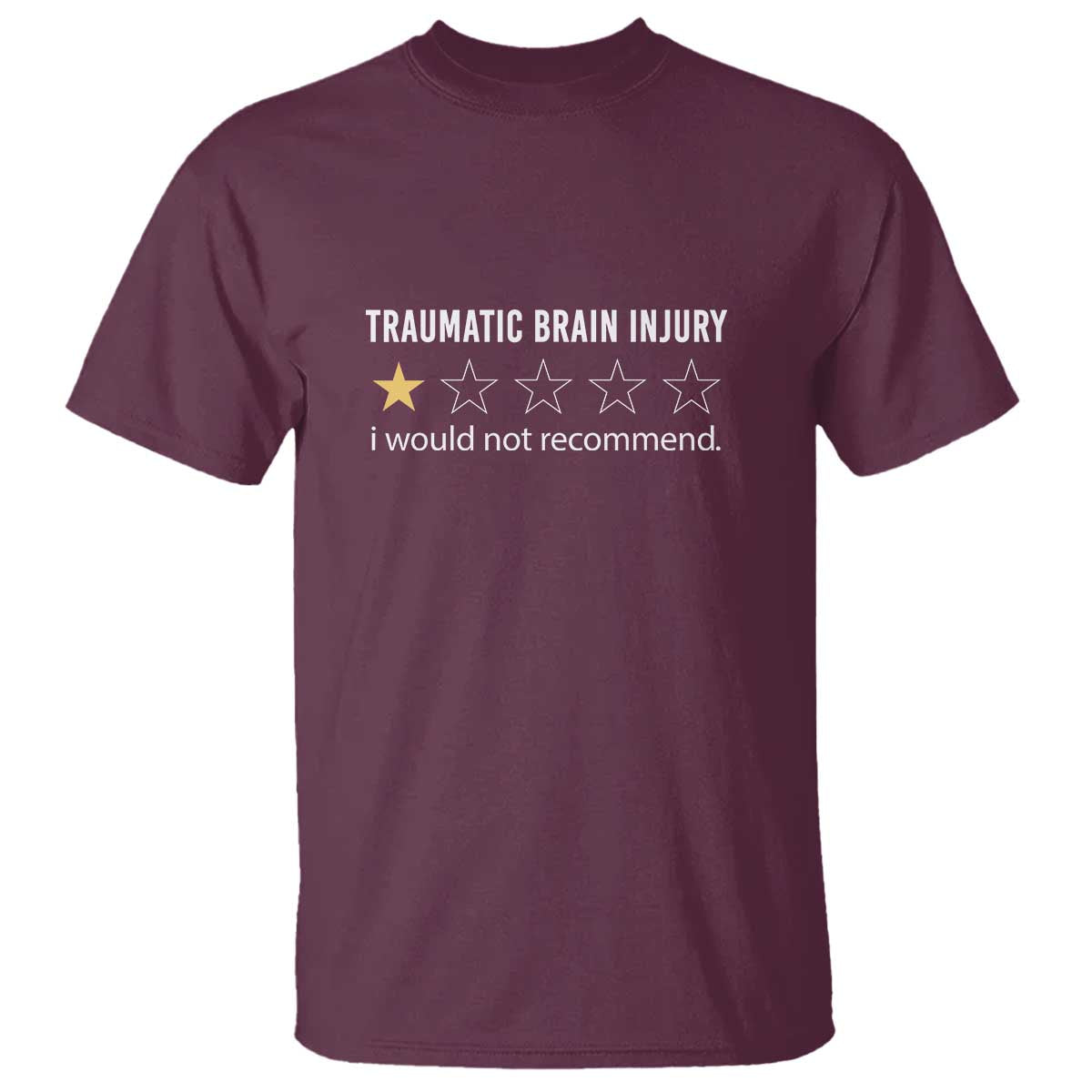 Traumatic Brain Injury Support T Shirt I Would Not Recommend TBI Warrior