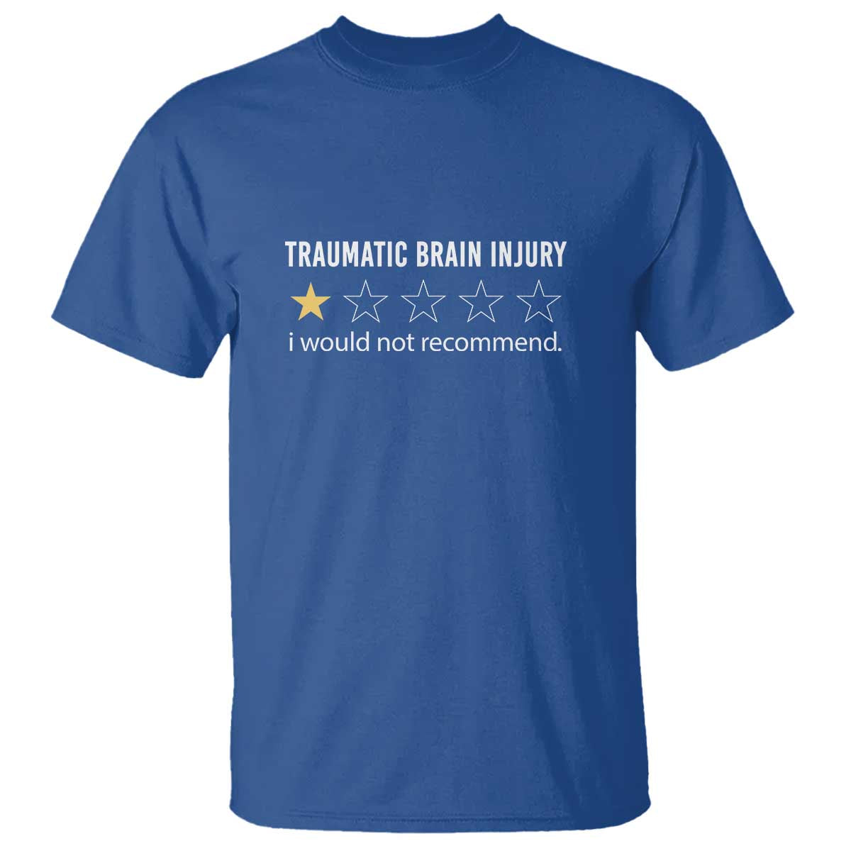 Traumatic Brain Injury Support T Shirt I Would Not Recommend TBI Warrior