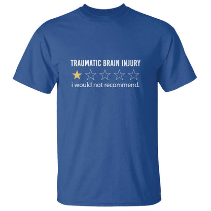 Traumatic Brain Injury Support T Shirt I Would Not Recommend TBI Warrior