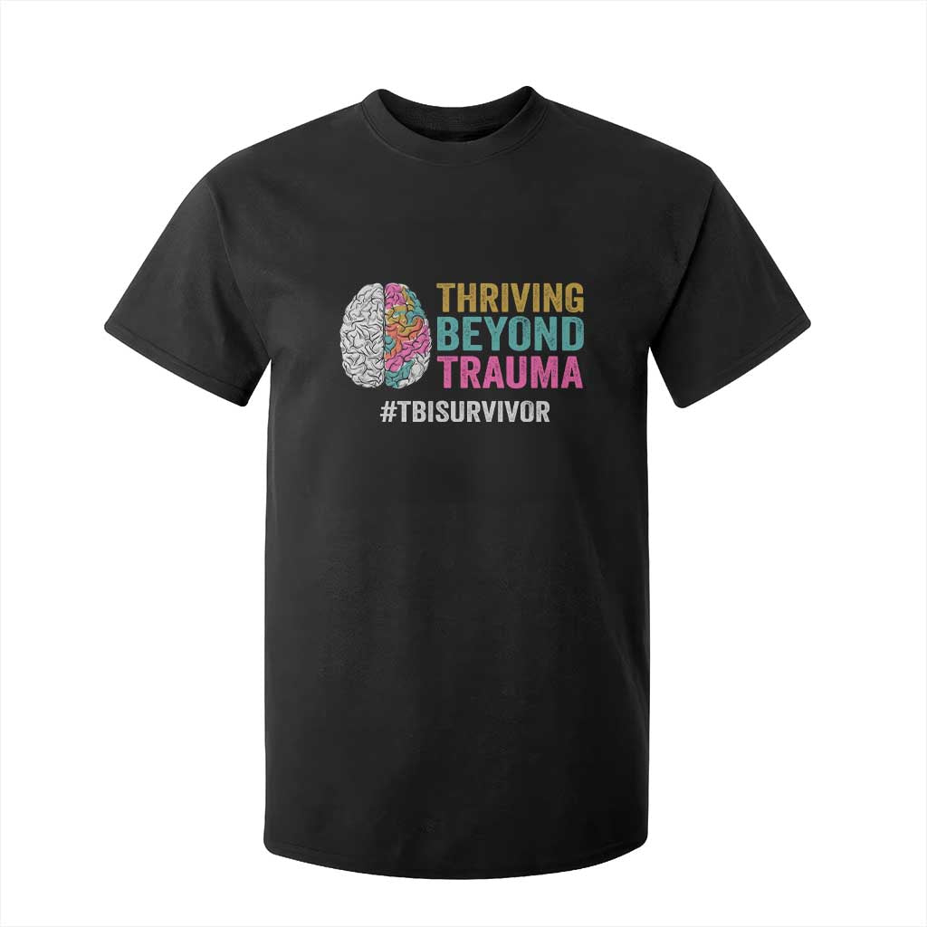 Traumatic Brain Injury Support T Shirt For Kid Thriving Beyond Trauma TBI Survivor