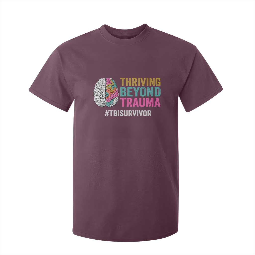 Traumatic Brain Injury Support T Shirt For Kid Thriving Beyond Trauma TBI Survivor