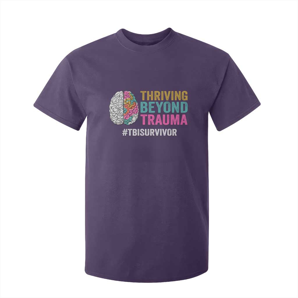 Traumatic Brain Injury Support T Shirt For Kid Thriving Beyond Trauma TBI Survivor