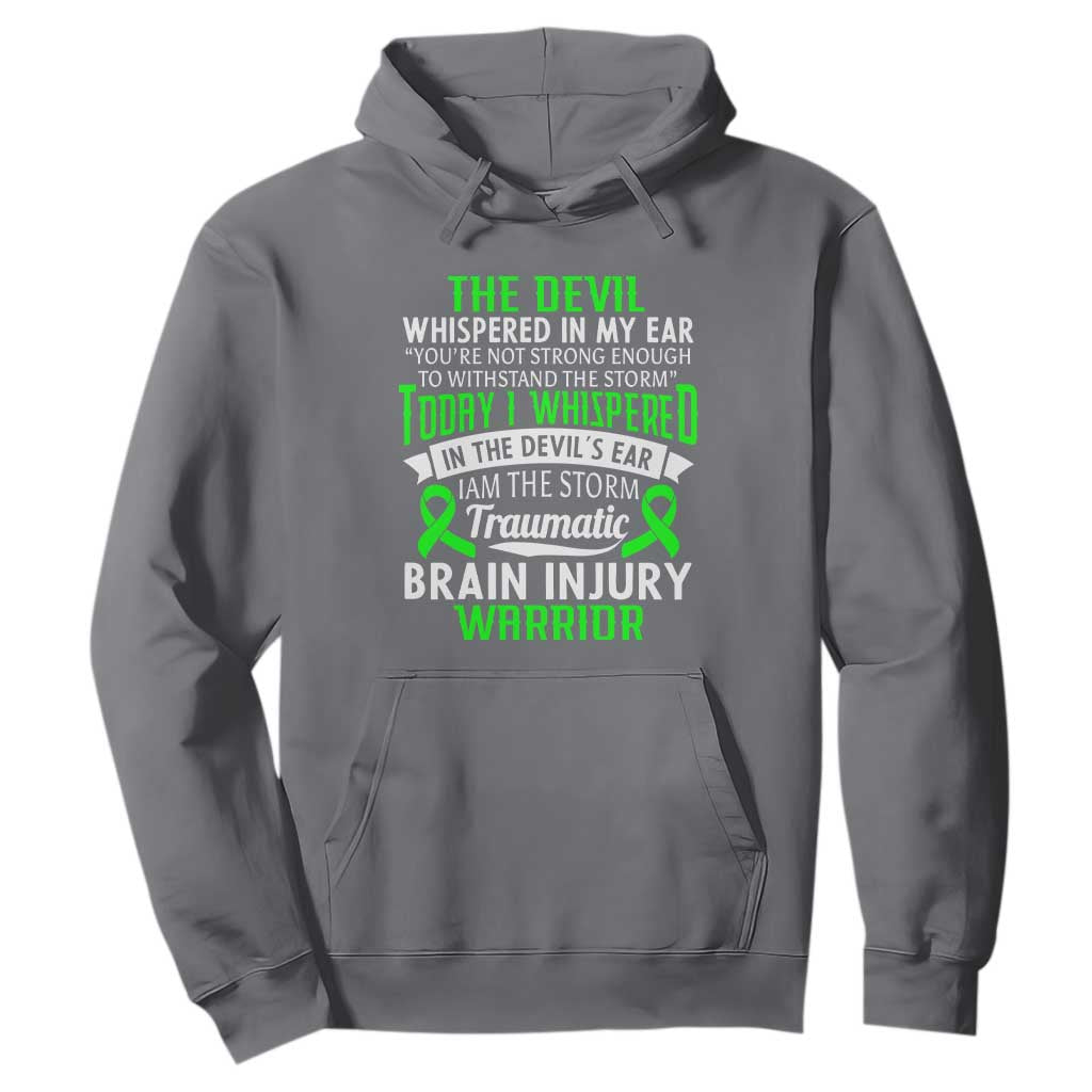 Traumatic Brain Injury Support Hoodie TBI Warrior I Am The Storm