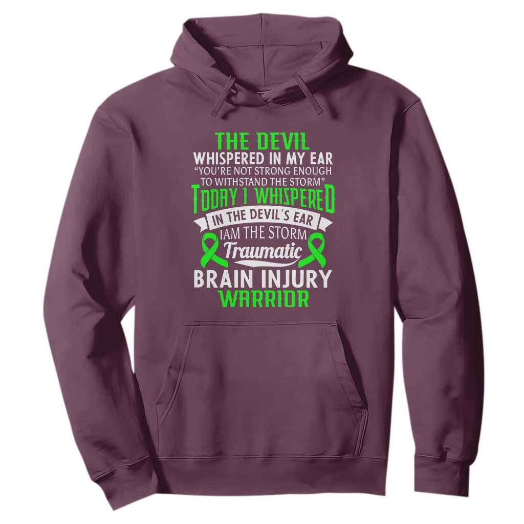 Traumatic Brain Injury Support Hoodie TBI Warrior I Am The Storm