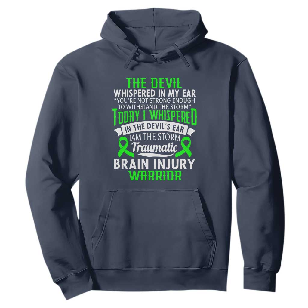 Traumatic Brain Injury Support Hoodie TBI Warrior I Am The Storm