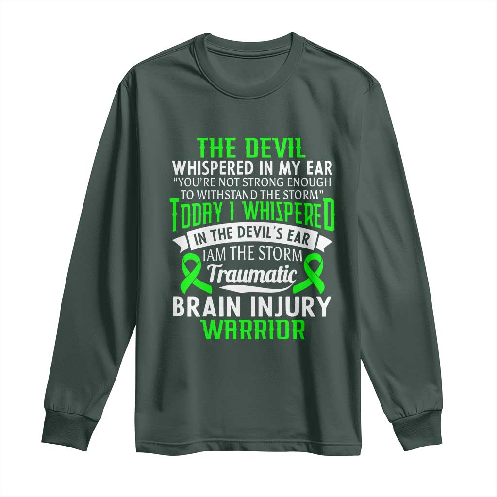 Traumatic Brain Injury Support Long Sleeve Shirt TBI Warrior I Am The Storm