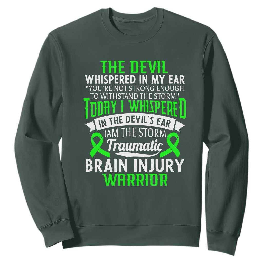 Traumatic Brain Injury Support Sweatshirt TBI Warrior I Am The Storm
