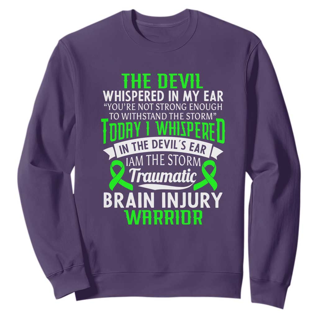 Traumatic Brain Injury Support Sweatshirt TBI Warrior I Am The Storm