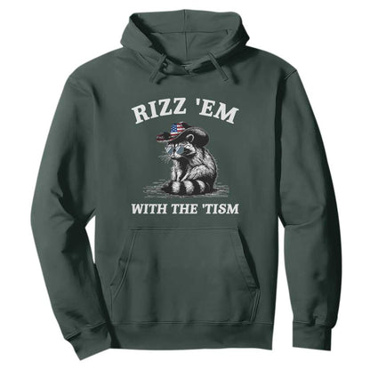 Autism Racoon Cowboy Hoodie Rizz Em With The Tism
