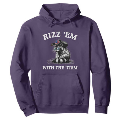 Autism Racoon Cowboy Hoodie Rizz Em With The Tism