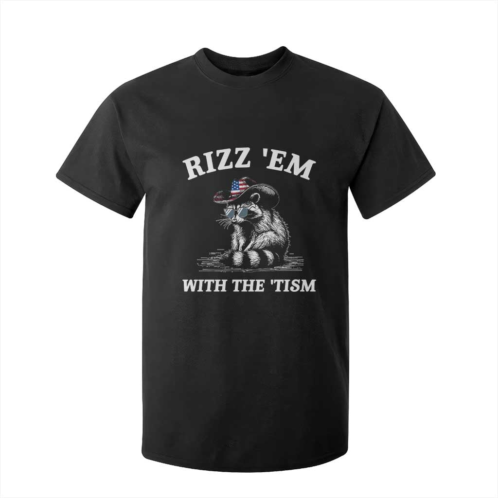 Autism Racoon Cowboy T Shirt For Kid Rizz Em With The Tism