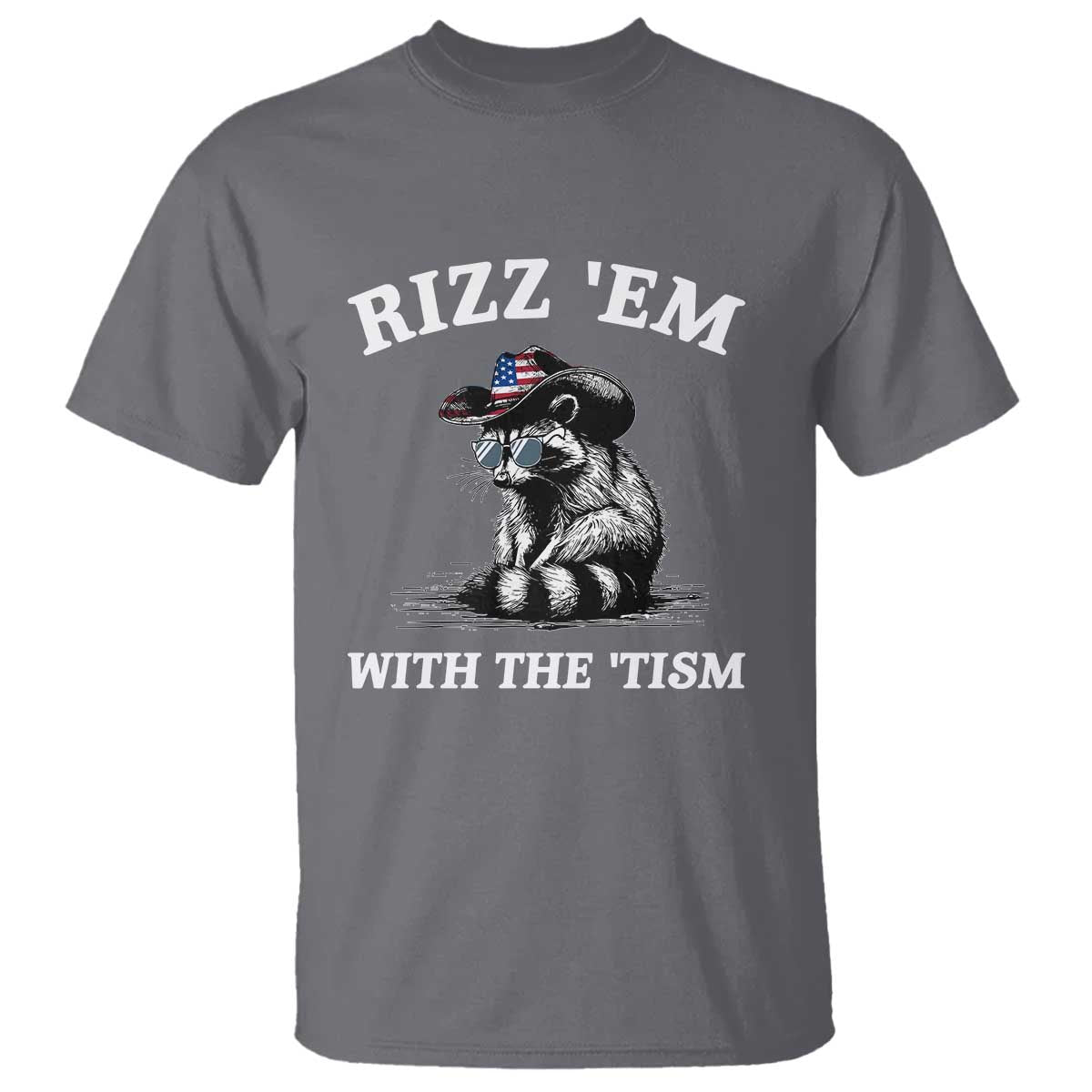 autism-racoon-cowboy-t-shirt-rizz-em-with-the-tism