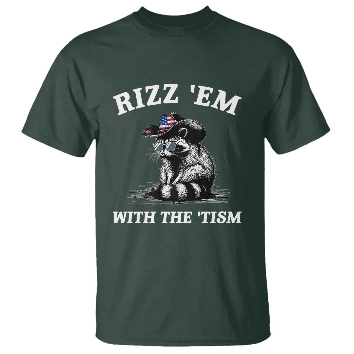 autism-racoon-cowboy-t-shirt-rizz-em-with-the-tism