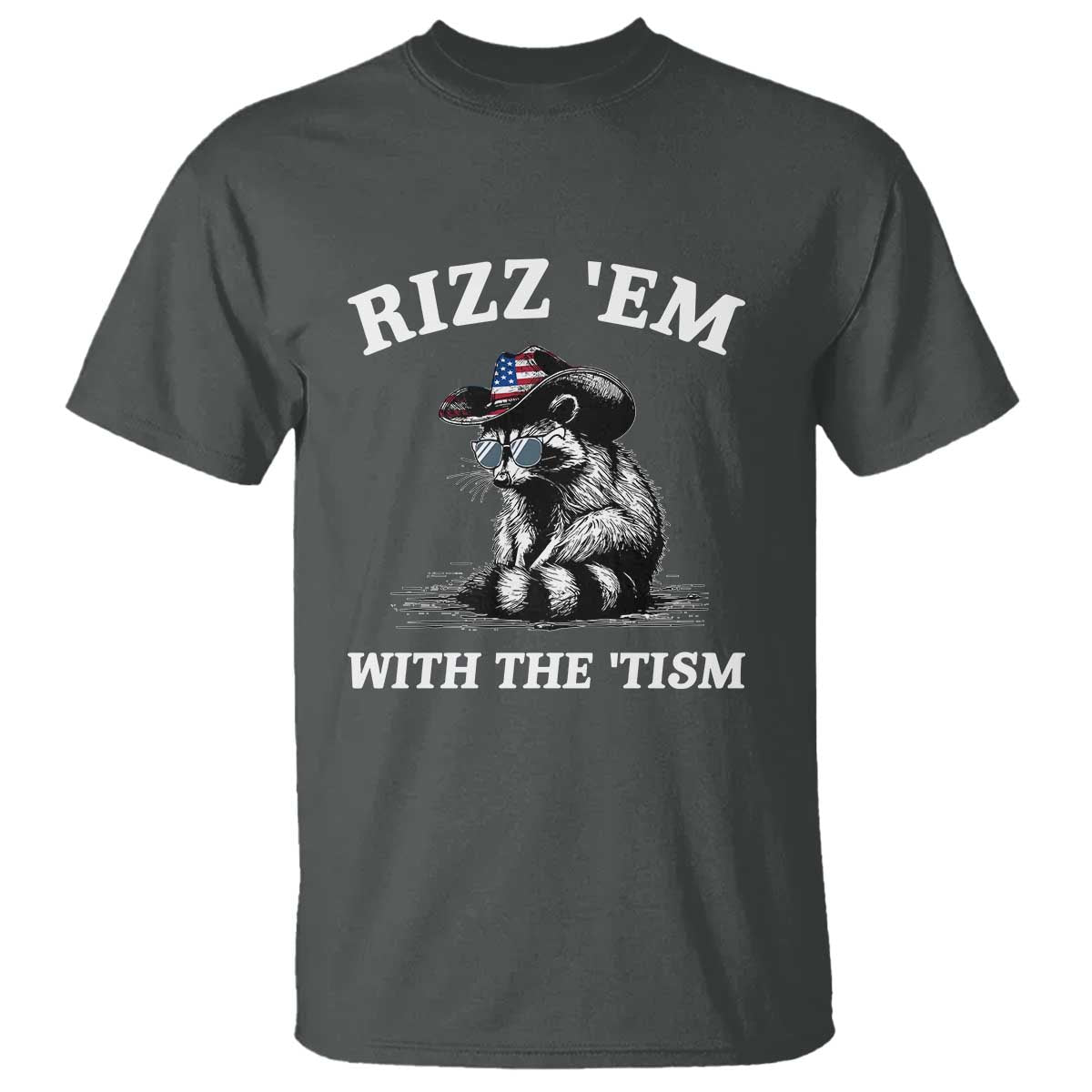 autism-racoon-cowboy-t-shirt-rizz-em-with-the-tism