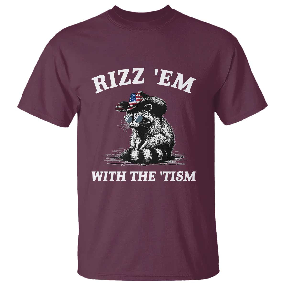 autism-racoon-cowboy-t-shirt-rizz-em-with-the-tism