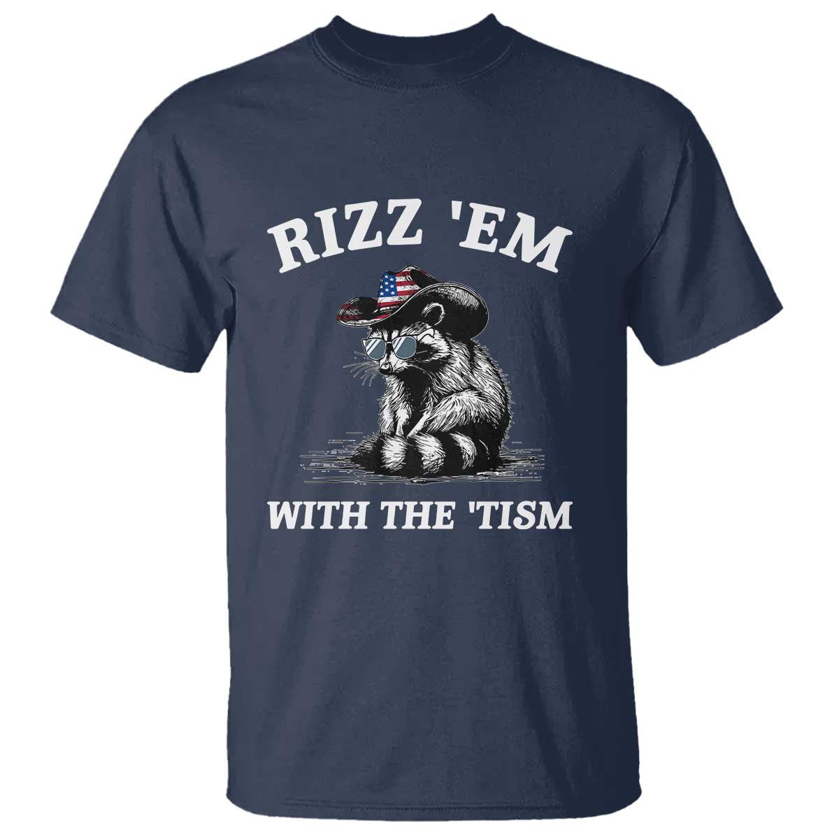 autism-racoon-cowboy-t-shirt-rizz-em-with-the-tism