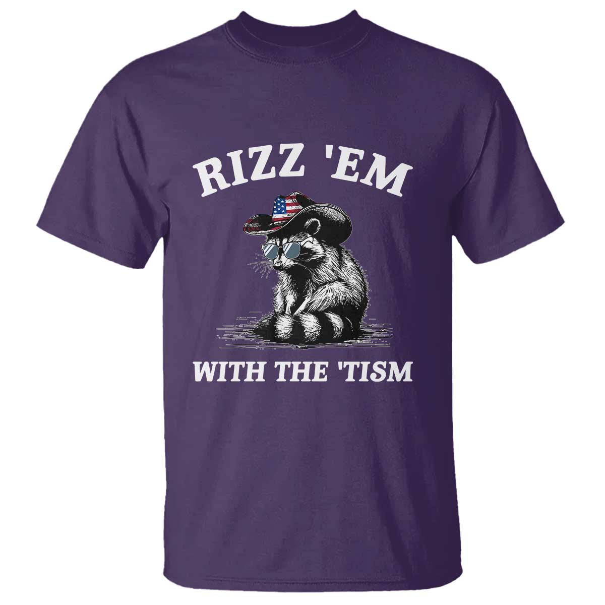 autism-racoon-cowboy-t-shirt-rizz-em-with-the-tism