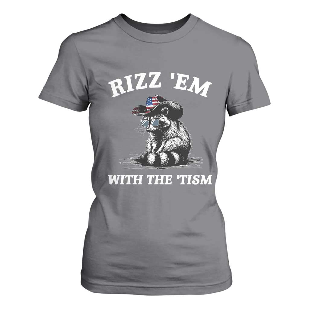 Autism Racoon Cowboy T Shirt For Women Rizz Em With The Tism