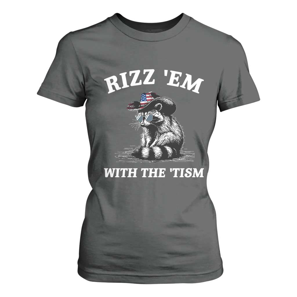 Autism Racoon Cowboy T Shirt For Women Rizz Em With The Tism