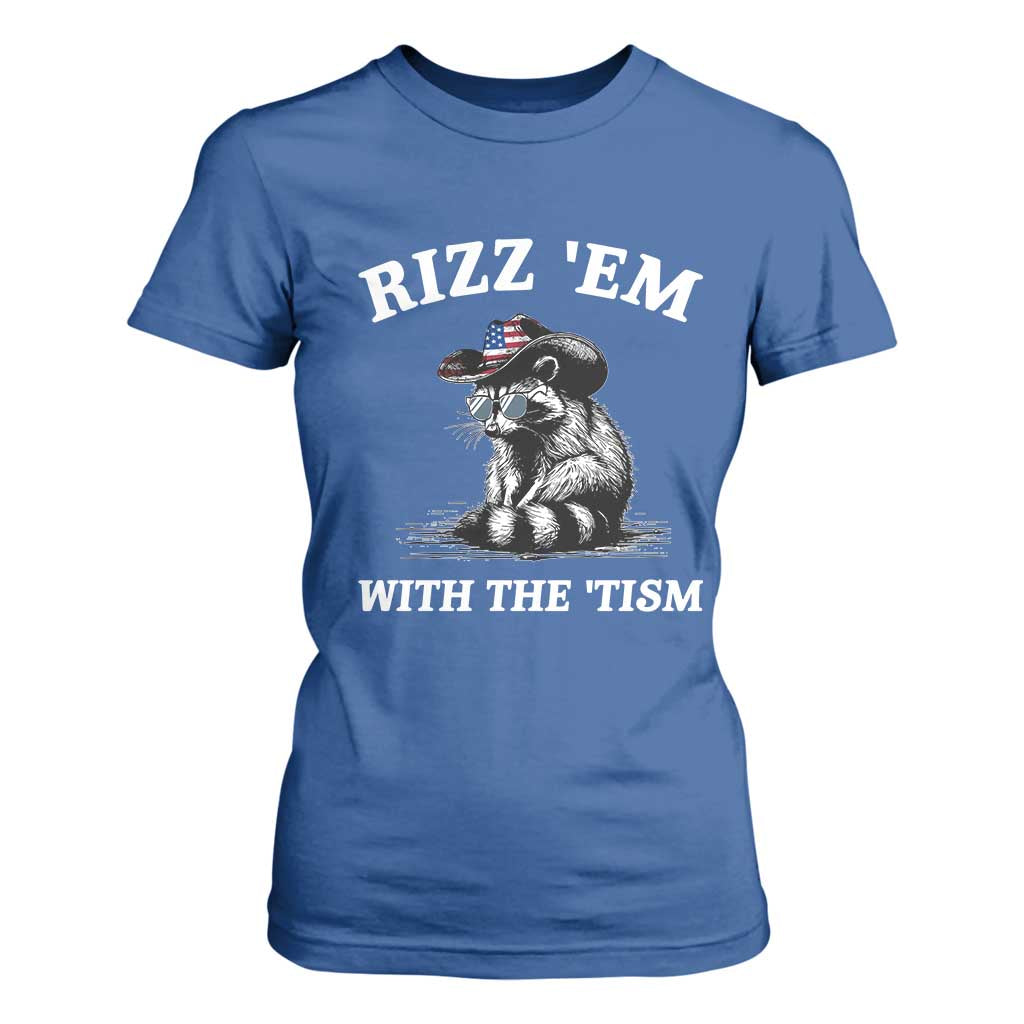 Autism Racoon Cowboy T Shirt For Women Rizz Em With The Tism