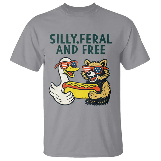 silly-feral-and-free-t-shirt-funny-goose-and-raccoon-4th-of-july-patriotic