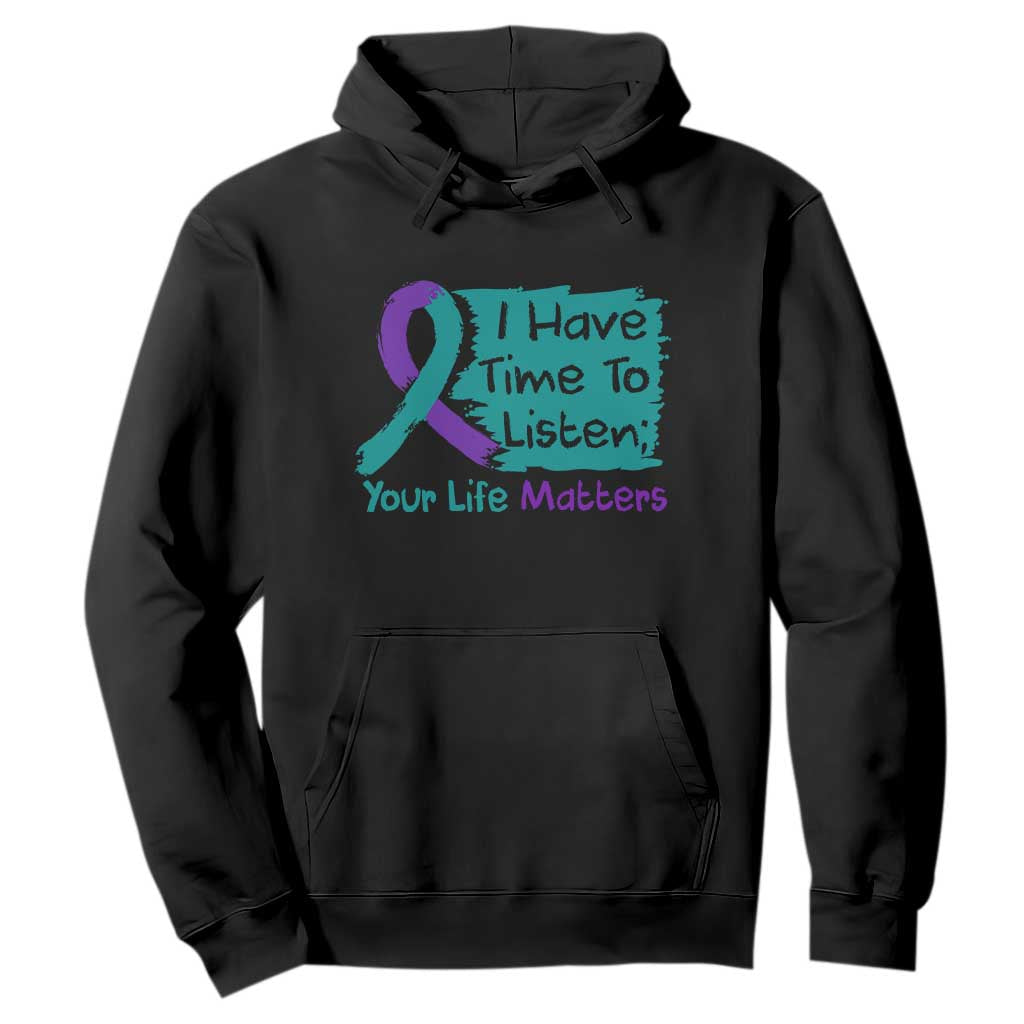 Choose To Keep Going Semicolon Flower Graphic Hoodie Suicide Prevention Mental Health Support