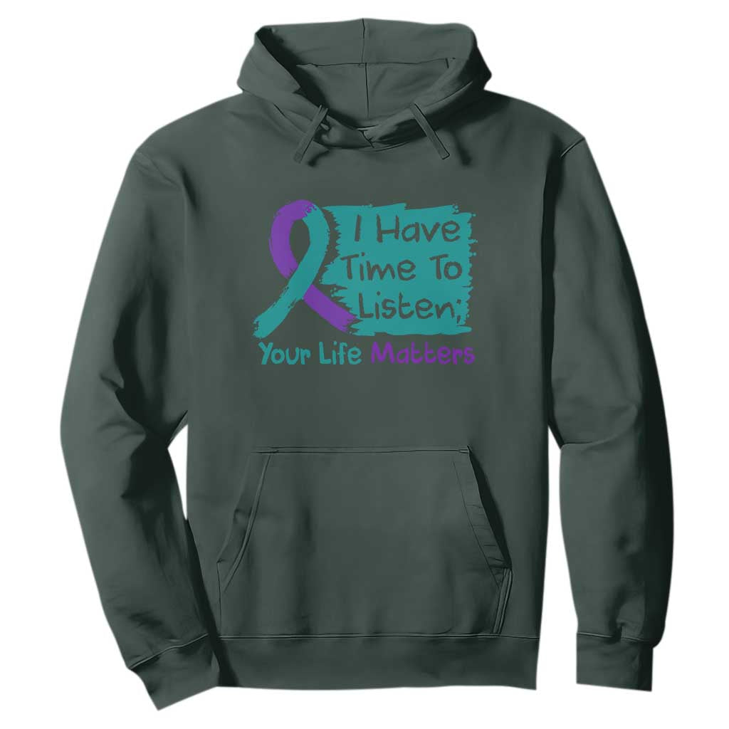 Choose To Keep Going Semicolon Flower Graphic Hoodie Suicide Prevention Mental Health Support