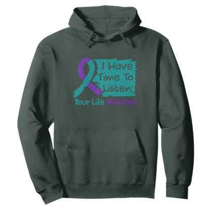 Choose To Keep Going Semicolon Flower Graphic Hoodie Suicide Prevention Mental Health Support