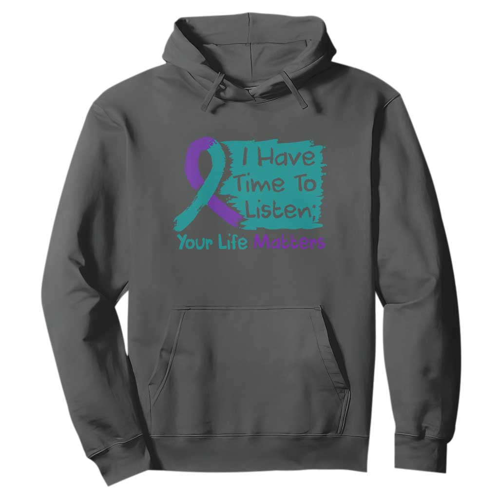 Choose To Keep Going Semicolon Flower Graphic Hoodie Suicide Prevention Mental Health Support