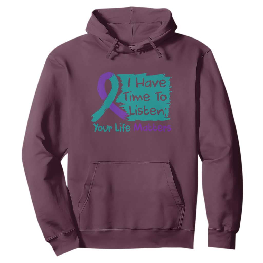 Choose To Keep Going Semicolon Flower Graphic Hoodie Suicide Prevention Mental Health Support