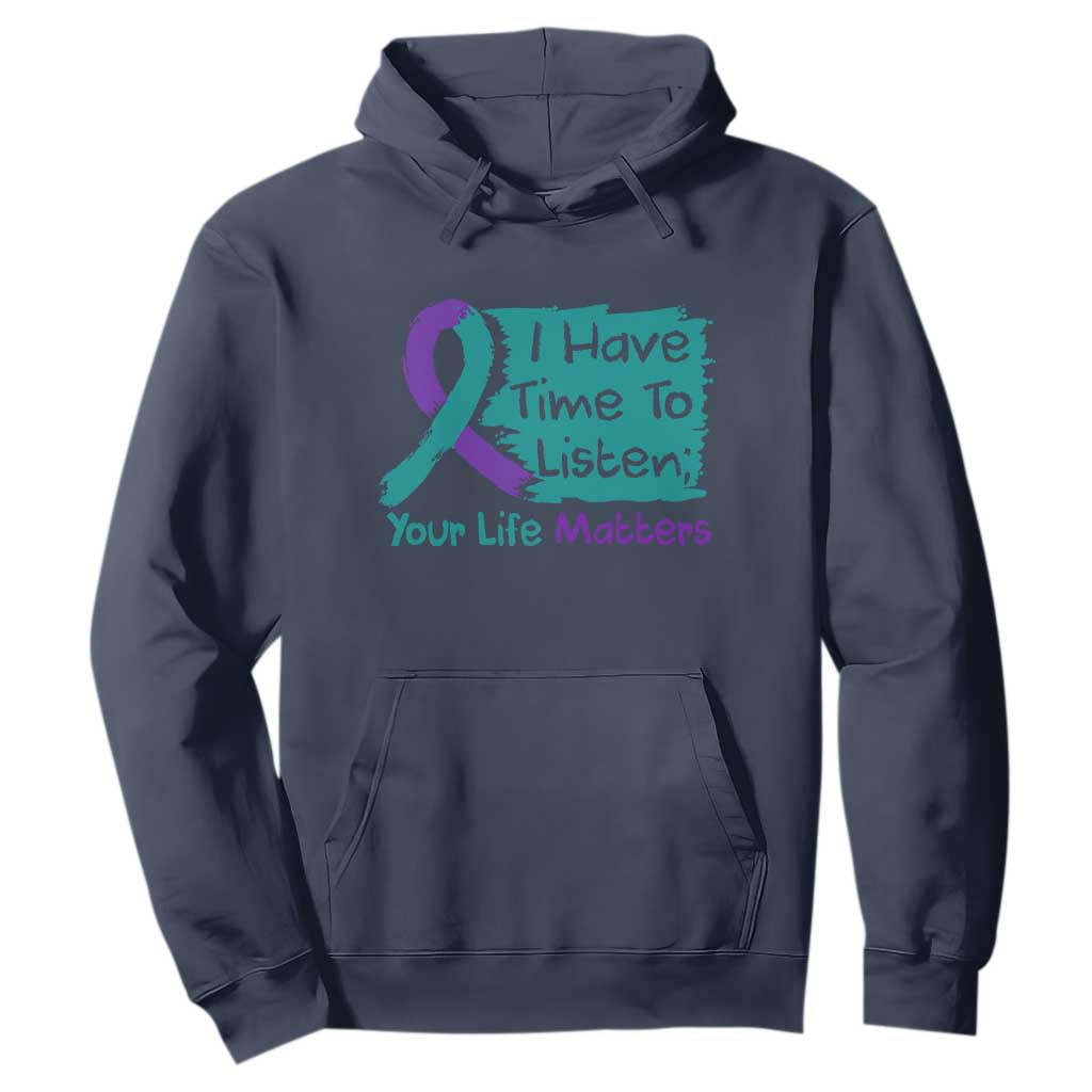 Choose To Keep Going Semicolon Flower Graphic Hoodie Suicide Prevention Mental Health Support