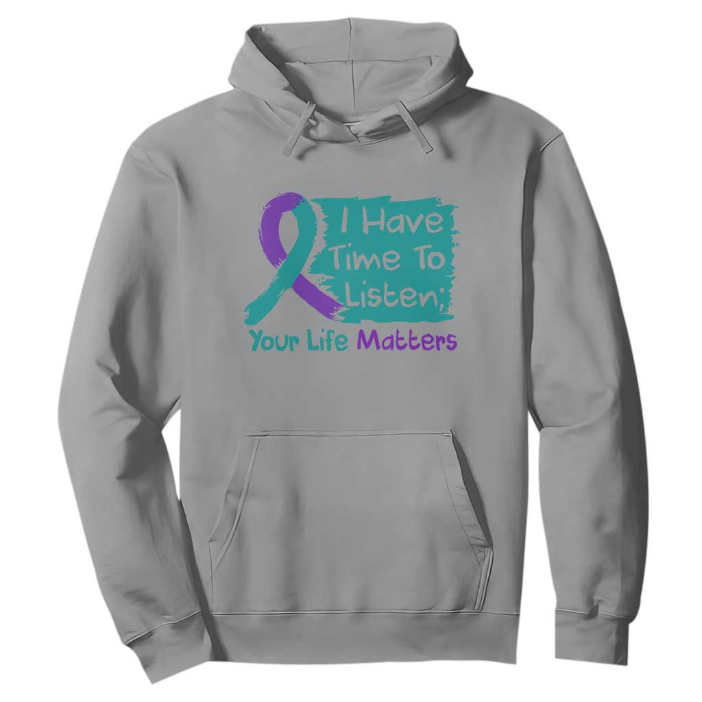 Choose To Keep Going Semicolon Flower Graphic Hoodie Suicide Prevention Mental Health Support
