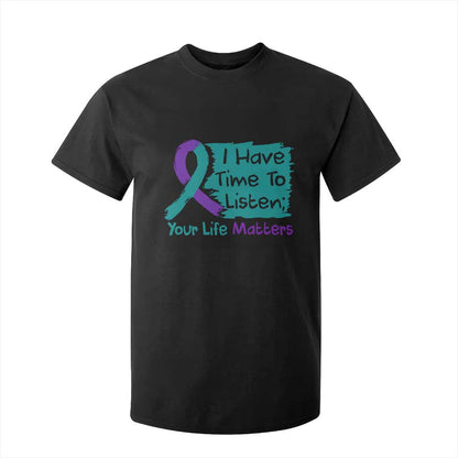 Choose To Keep Going Semicolon Flower Graphic T Shirt For Kid Suicide Prevention Mental Health Support