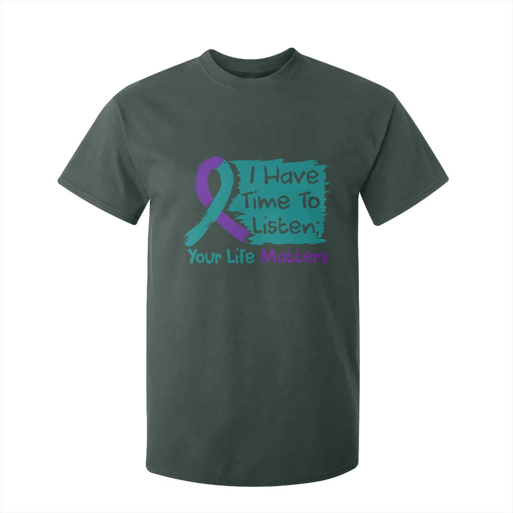 Choose To Keep Going Semicolon Flower Graphic T Shirt For Kid Suicide Prevention Mental Health Support