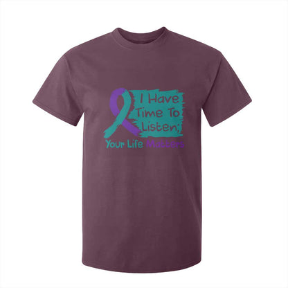 Choose To Keep Going Semicolon Flower Graphic T Shirt For Kid Suicide Prevention Mental Health Support