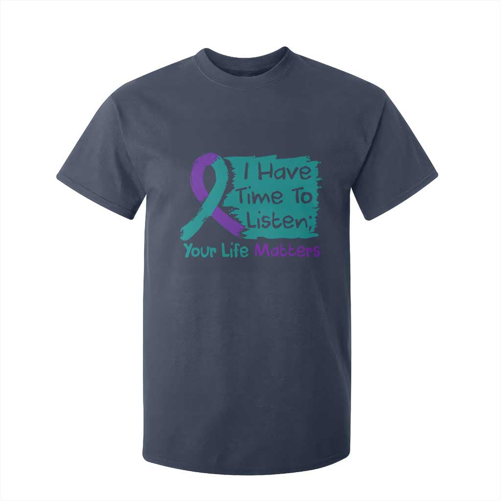 Choose To Keep Going Semicolon Flower Graphic T Shirt For Kid Suicide Prevention Mental Health Support