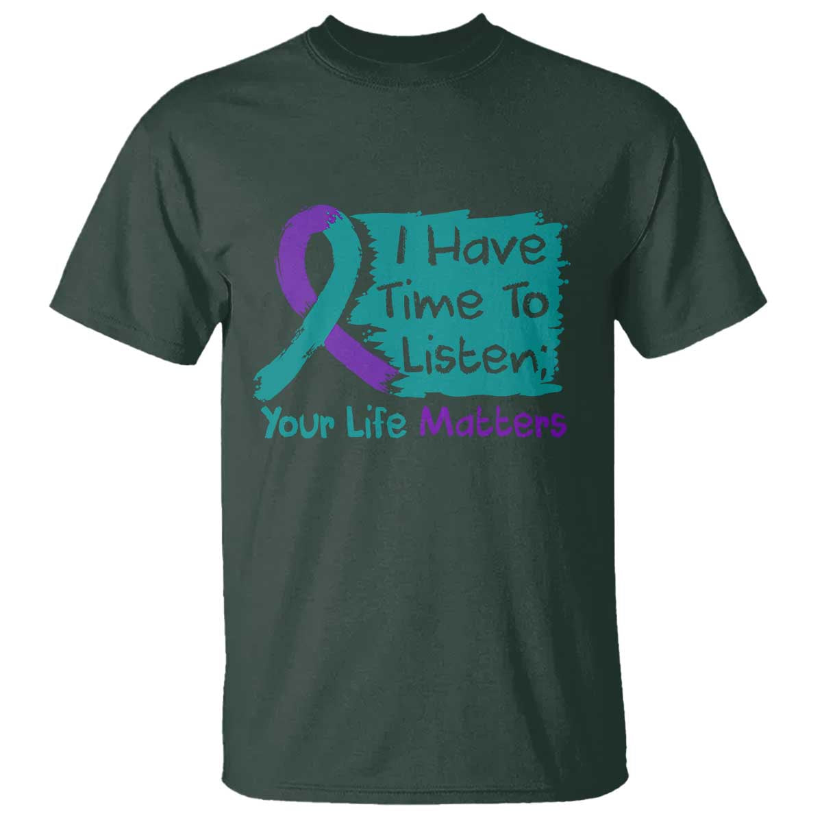Choose To Keep Going Semicolon Flower Graphic T Shirt Suicide Prevention Mental Health Support