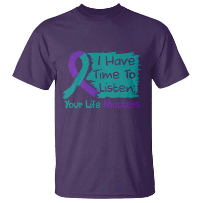 Choose To Keep Going Semicolon Flower Graphic T Shirt Suicide Prevention Mental Health Support