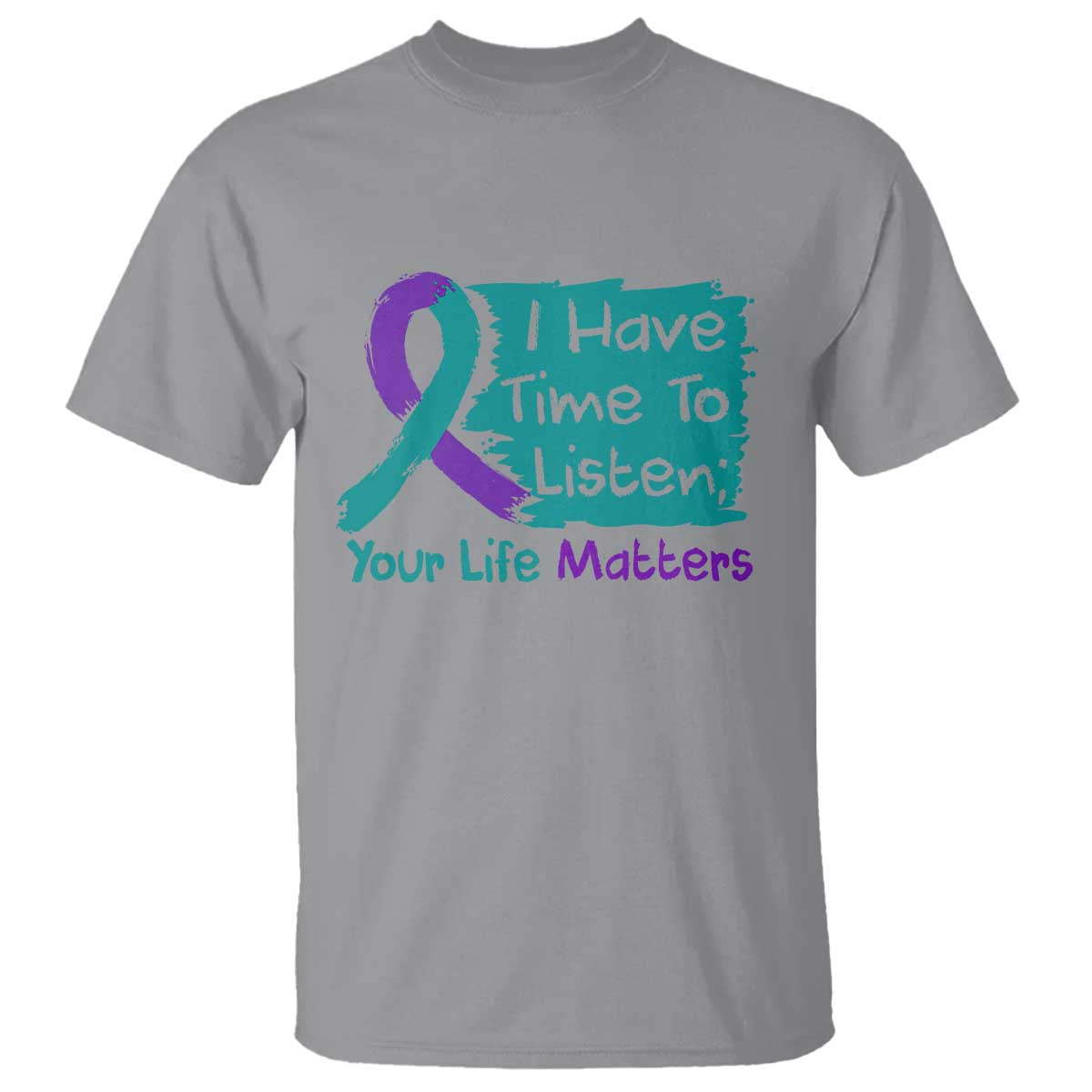 Choose To Keep Going Semicolon Flower Graphic T Shirt Suicide Prevention Mental Health Support
