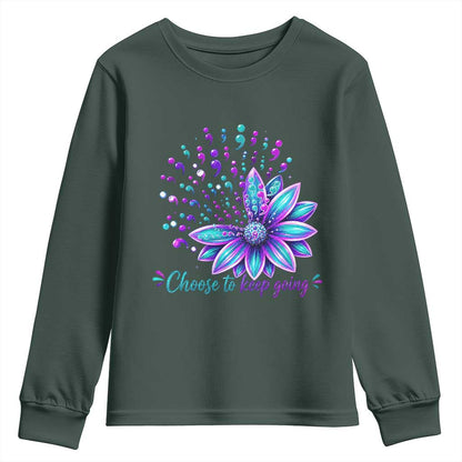 I Have Time To Listen Your Life Matters Youth Sweatshirt Suicide Prevention Mental Health Ribbon