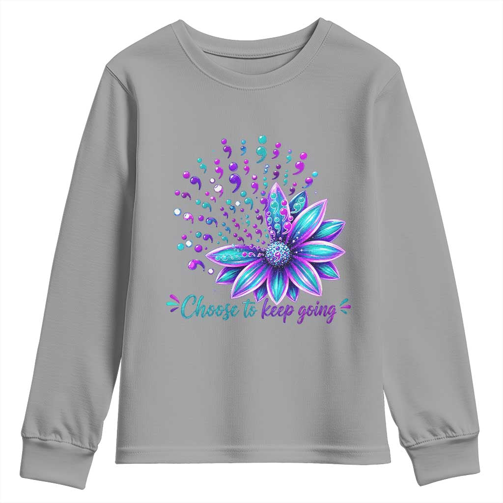 I Have Time To Listen Your Life Matters Youth Sweatshirt Suicide Prevention Mental Health Ribbon