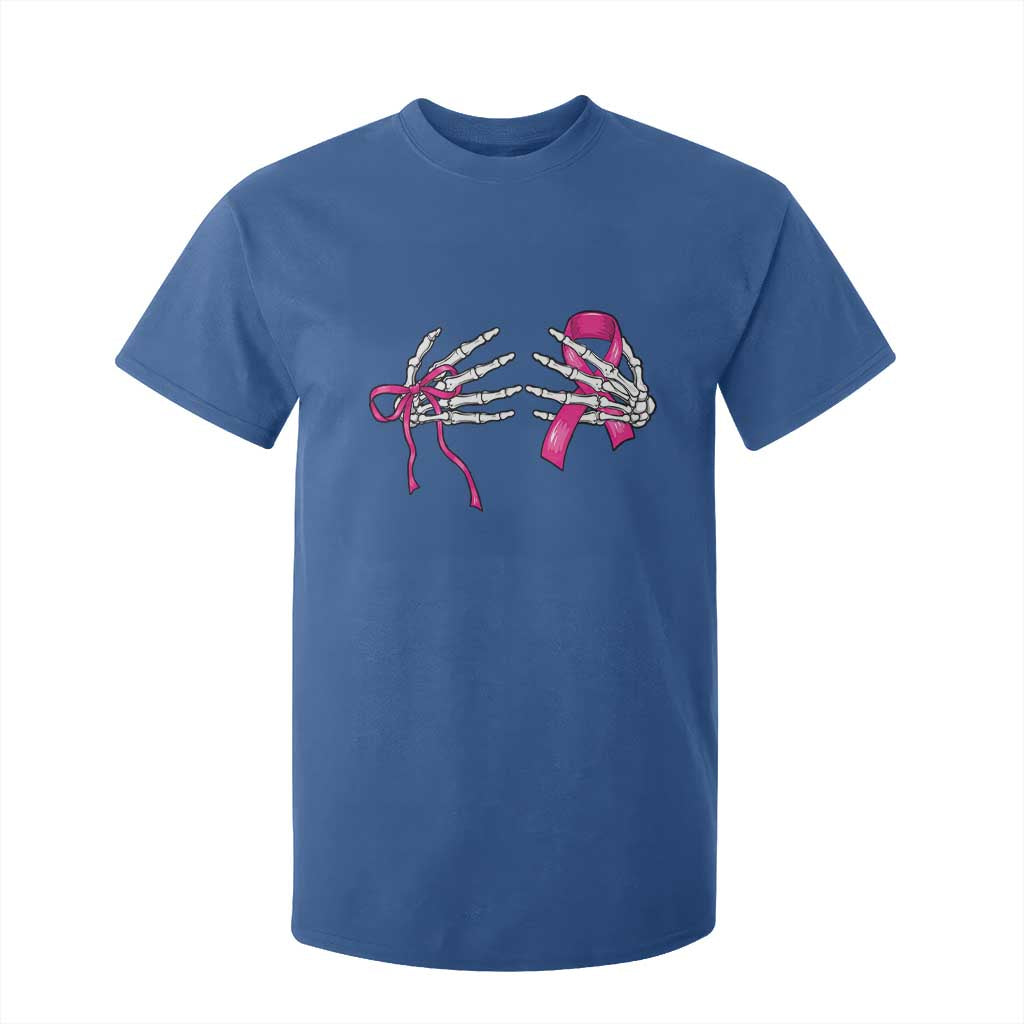 Skeleton Hands Pink Ribbon Bra Breast Cancer Fighter T Shirt For Kid Funny Halloween Spooky Pink Warrior