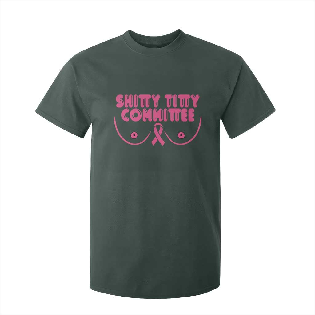 Funny Breast Cancer Fighter Shitty Titty Committee T Shirt For Kid Mastectomy Reconstruction Surgery Survivor