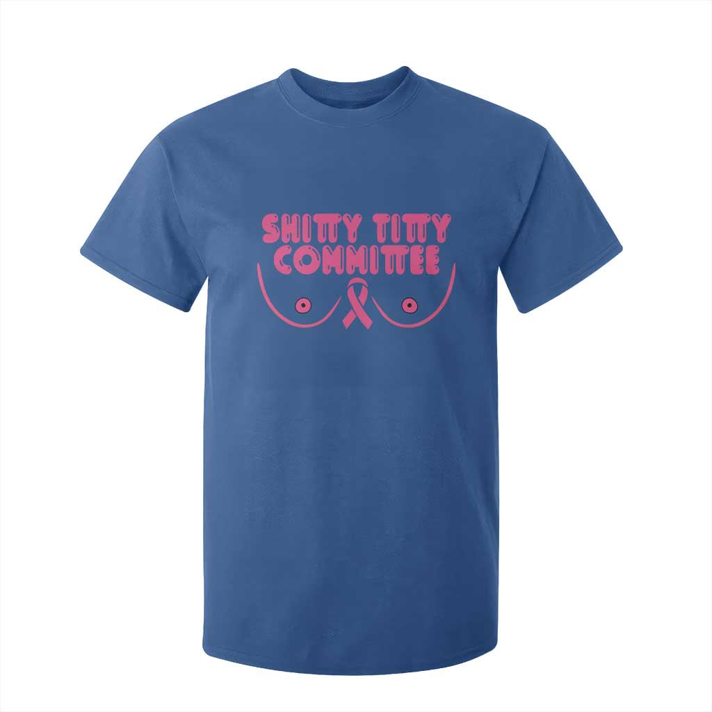 Funny Breast Cancer Fighter Shitty Titty Committee T Shirt For Kid Mastectomy Reconstruction Surgery Survivor