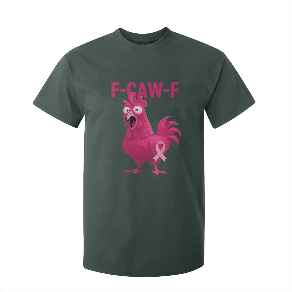 Fcawf Pink Chicken Ribbon Funny Breast Cancer Support T Shirt For Kid Sarcastic Survivor Humor
