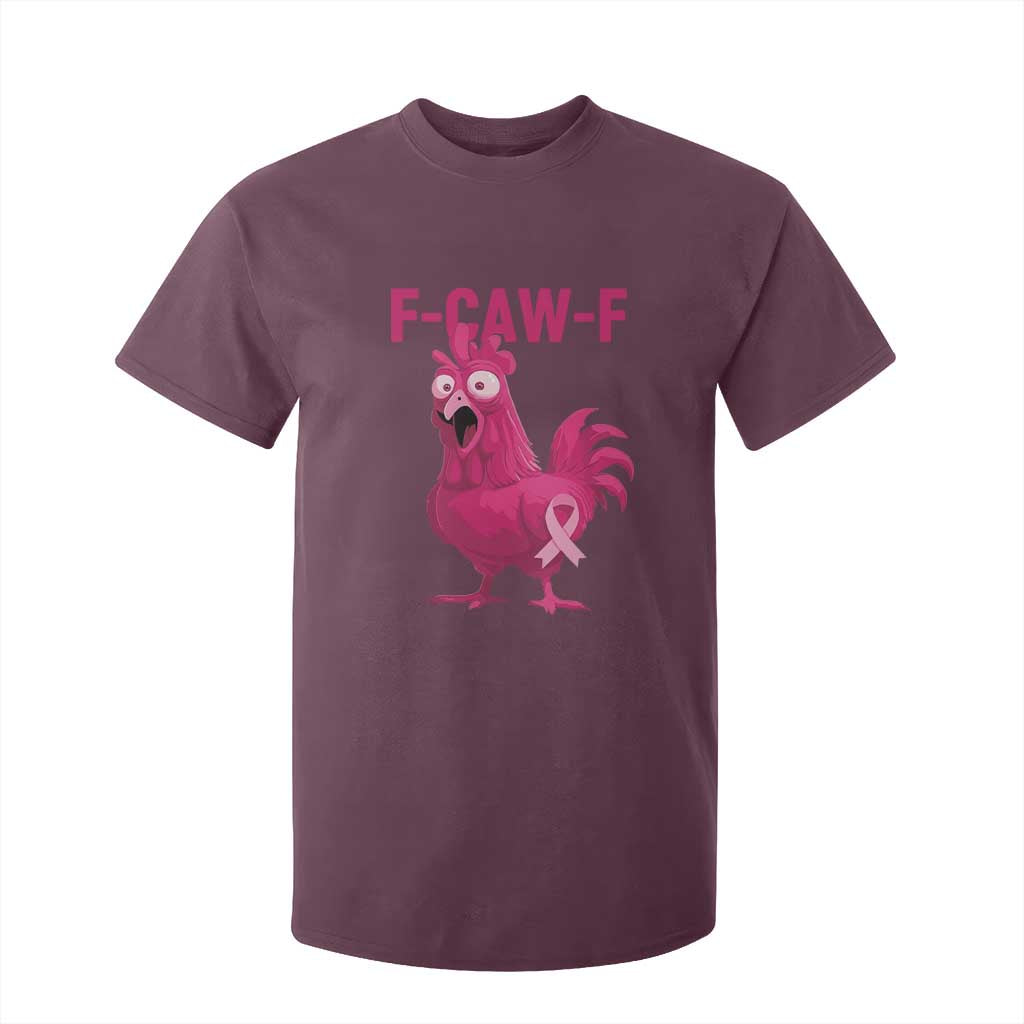 Fcawf Pink Chicken Ribbon Funny Breast Cancer Support T Shirt For Kid Sarcastic Survivor Humor