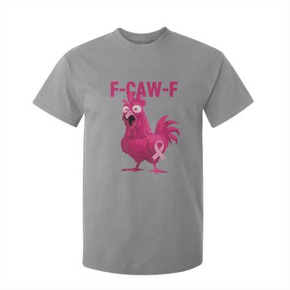 Fcawf Pink Chicken Ribbon Funny Breast Cancer Support T Shirt For Kid Sarcastic Survivor Humor