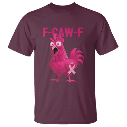 Fcawf Pink Chicken Ribbon Funny Breast Cancer Support T Shirt Sarcastic Survivor Humor