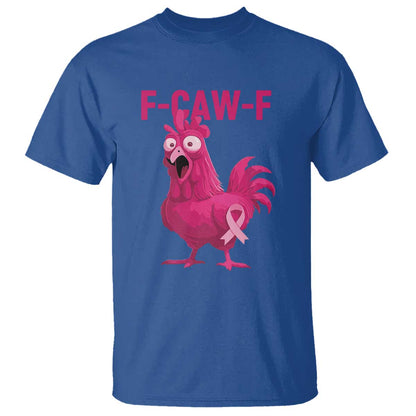 Fcawf Pink Chicken Ribbon Funny Breast Cancer Support T Shirt Sarcastic Survivor Humor