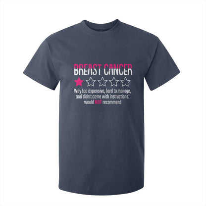Funny Breast Cancer One Star Review T Shirt For Kid Would Not Recommend Breast Cancer Warrior